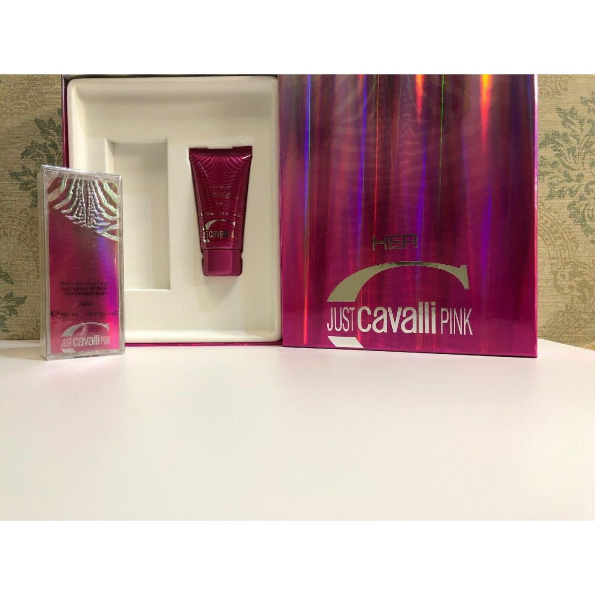 Just Cavalli Pink By Roberto Cavalli 2.0z Eau de Toilette Spray+2.5 Body Lotion