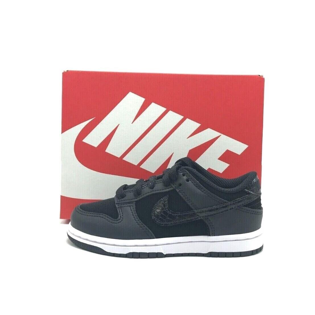 Pre-school Kids Nike Dunk Low SE PS Black/white-game Royal FV7473 001 - Black