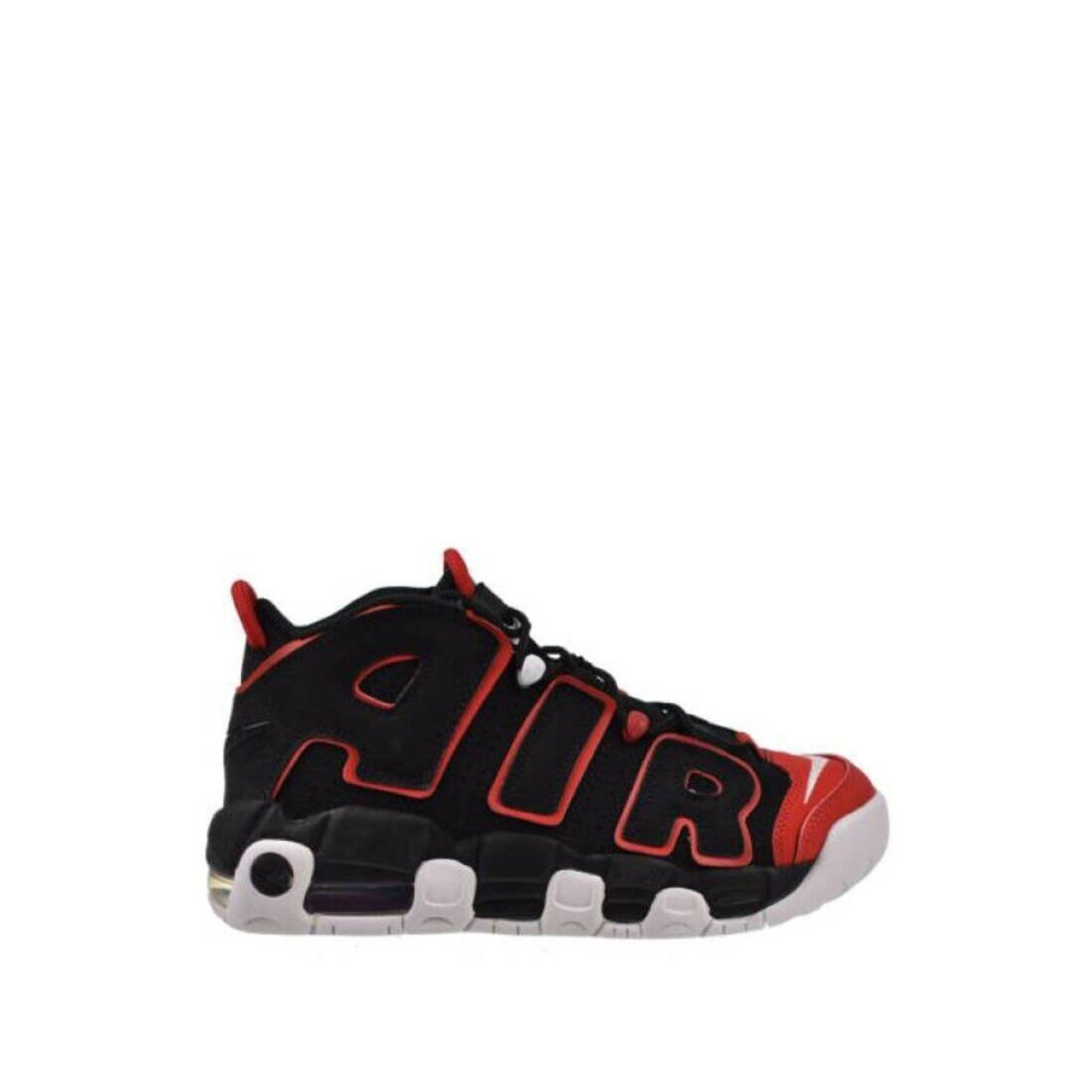 Nike FB1344-001 Kids Air More Uptempo in Black/white-university Red - Medium