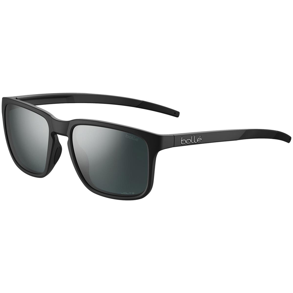 Bolle Score Volt+ Polarized Men`s Square Sunglasses - BS031VP - Taiwan Black Matte/Gun (006)