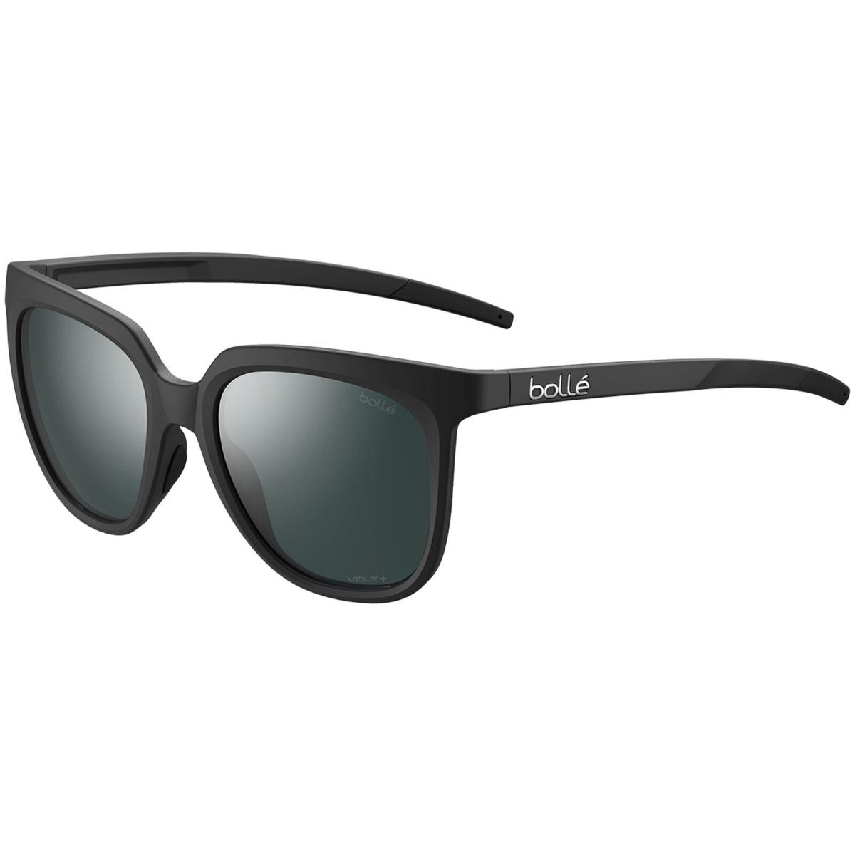 Bolle Glory Women`s Volt+ Polarized Round Cat Eye Sunglasses - BS028 - Taiwan Black Matte/Gun (006)