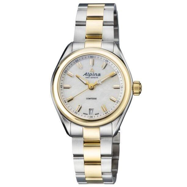 Alpina Comtesse AL-240MPW2C3B Mother of Pearl Dial Stainless Steel Women`s Watch