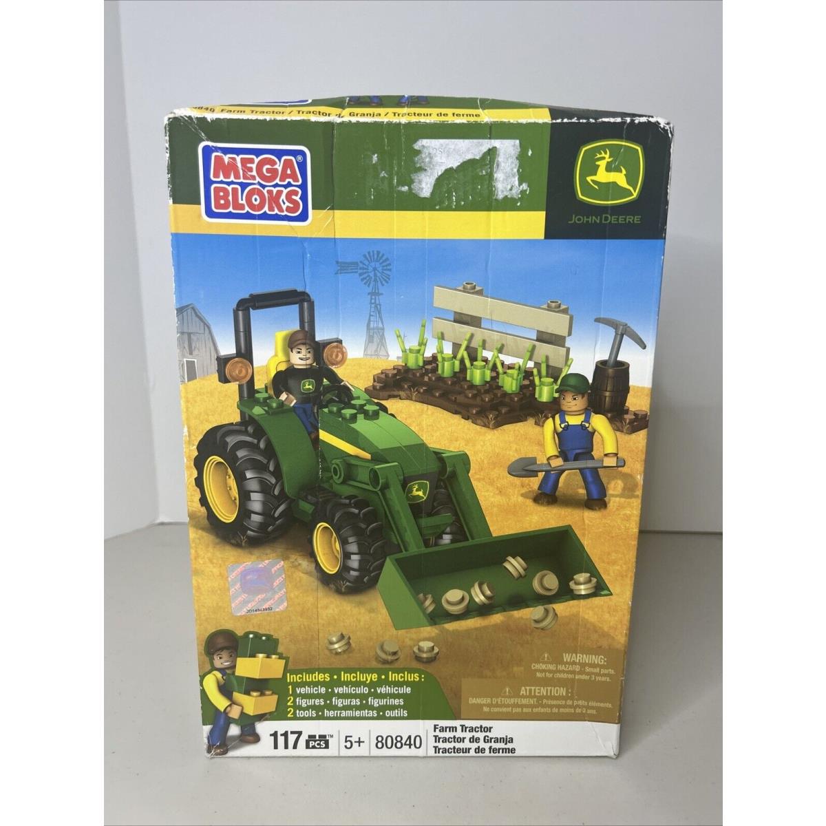 Mega Bloks John Deere Farm Tractor 117 Pieces 80840