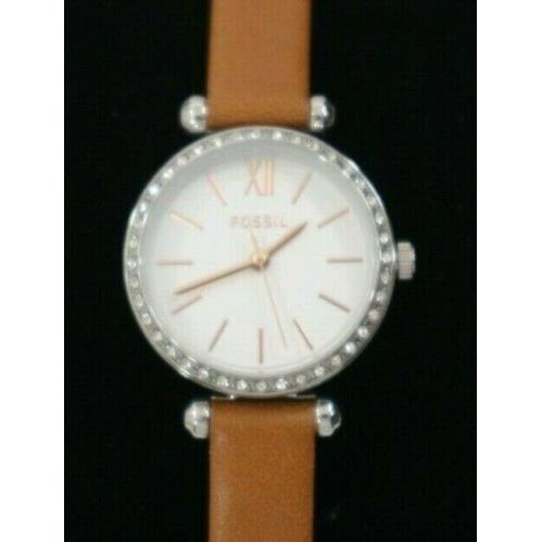 Fossil BQ3504 Tillie Mini Three-hand Brown Leather Watch