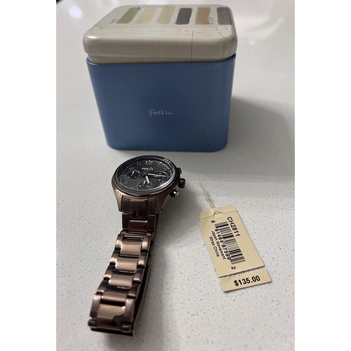 Fossil Flight Chronograph Stainless Steel Womens Watch