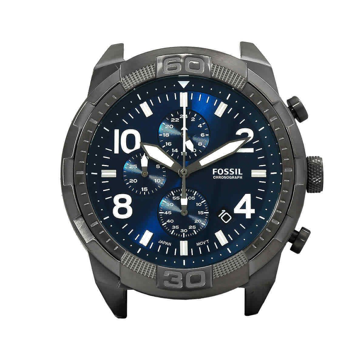 Fossil Bronson Chronograph Quartz Blue Dial Men`s Watch Case C241018