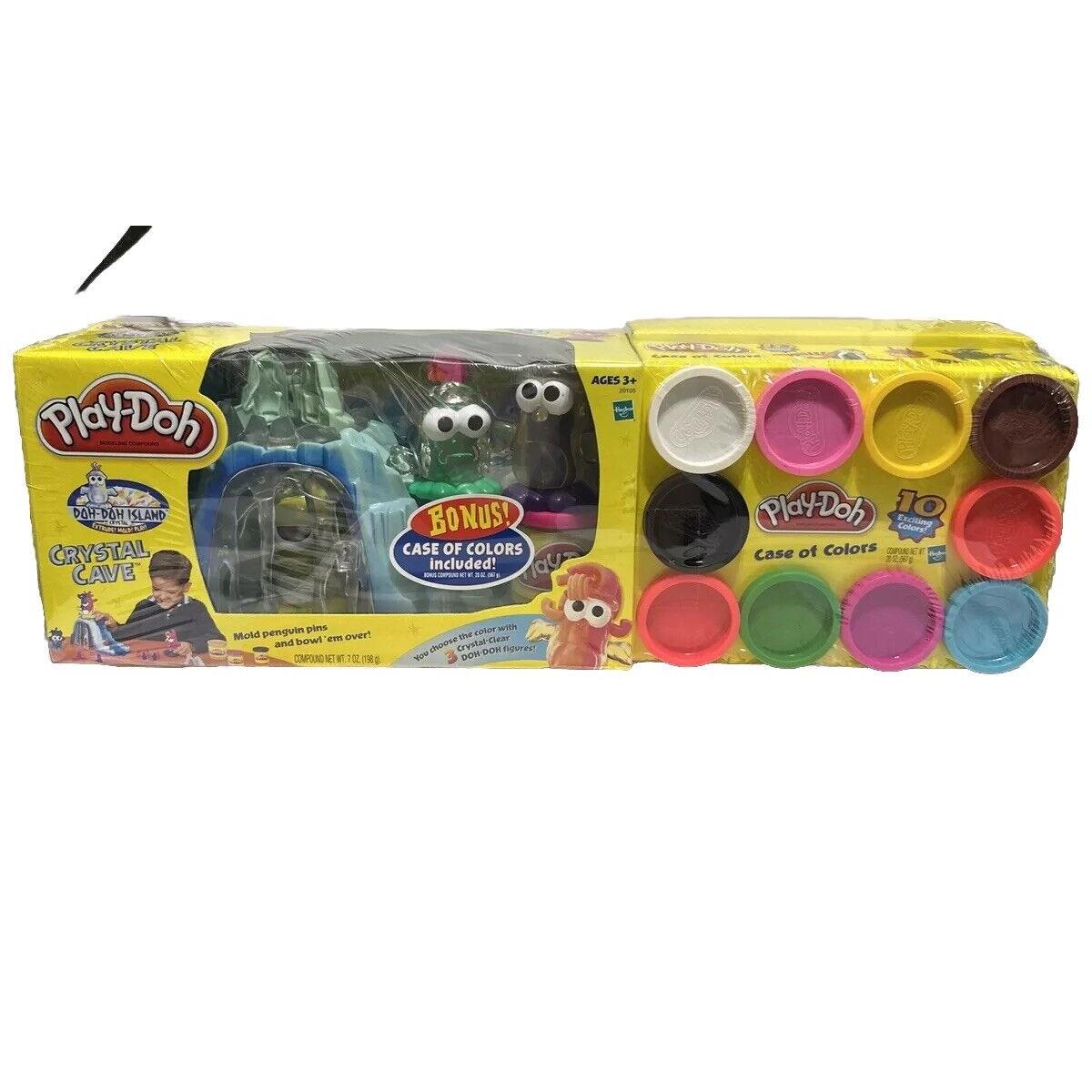 Vintage 2004 Hasbro Play-doh Doh-doh Island Crystal Cave Bonus Case Of Colors OG