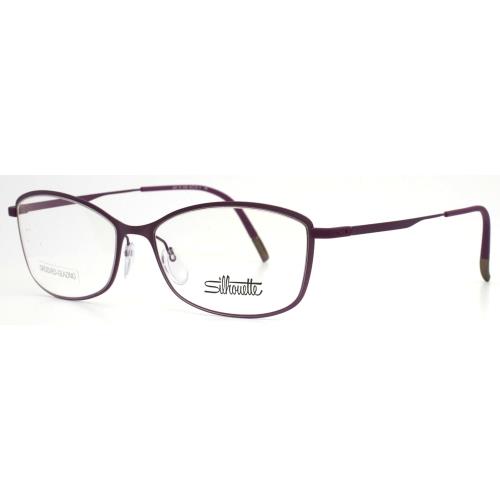 Silhouette 5531 75 4140 Violet Womens Semi Cat Eye Eyeglasses 52-15-135 B:33