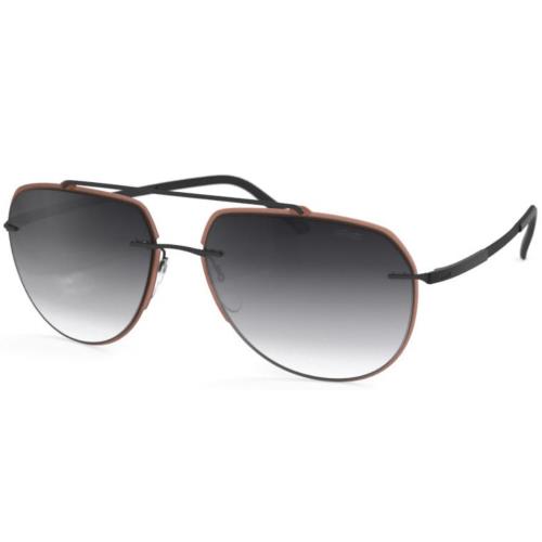 Silhouette Sunglasses 8719 Ring 59-17-140 Amber Black 8719/75-6040