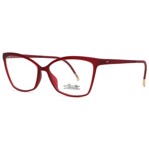 Silhouette Spx 1597 75 3030 Dark Red Womens Cat Eye Eyeglasses 54-14-125 B:38