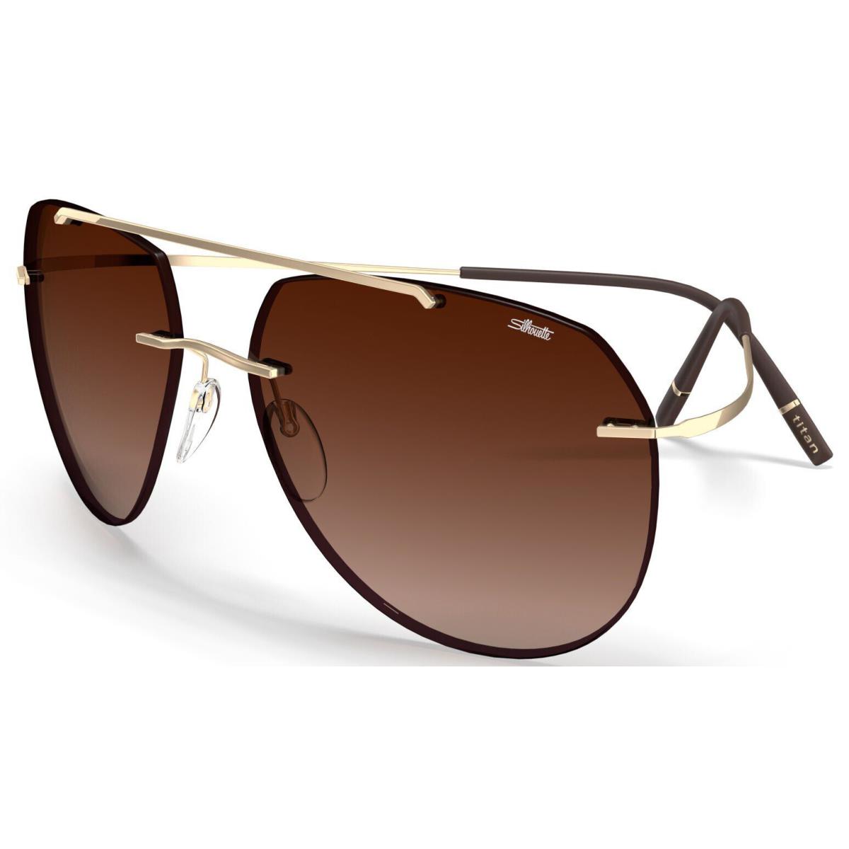 Silhouette 8744 Nash Tma Collectio 59/15/145 Gold / Dark Brown 8744/75-7730-59MM