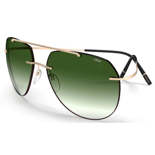 Silhouette 8744 Nash Tma Collectio 59/15/145 Gold / Green Grad 8744/75-7830-59MM