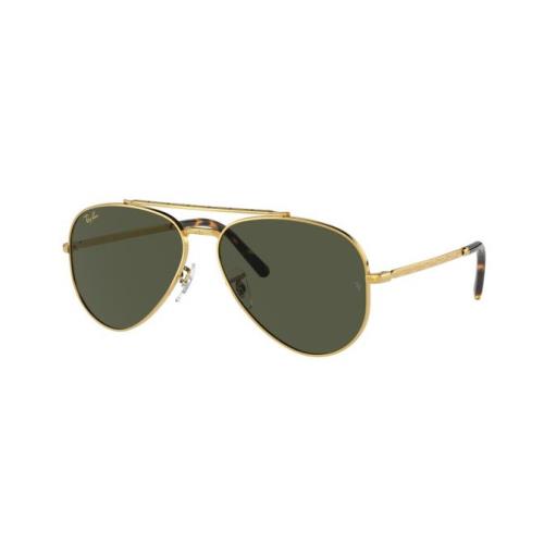 Ray-ban Aviator Polished Gold Green Lens Sunglasses RB3625 919631 58