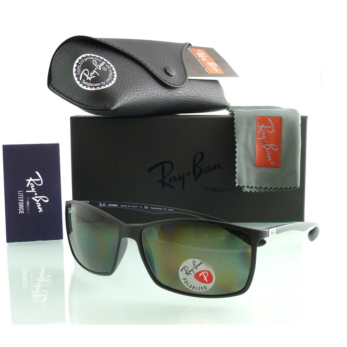 Ray-ban Liteforce Matte Black l Poly Polar Green G-15 RB4179 601S9A 62mm