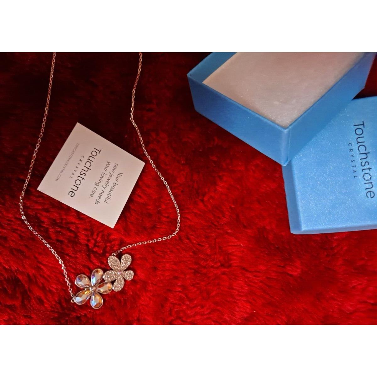 Touchstone Swarovski Crystal Necklace Festive Flowers Retired