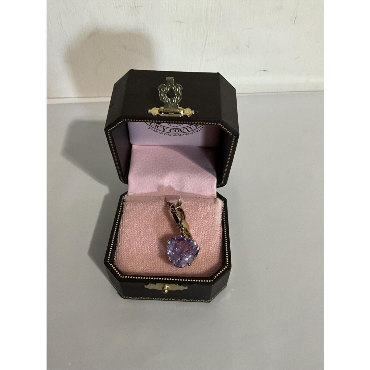 Juicy Couture Heart Shaped Faceted Stone Bag Charm