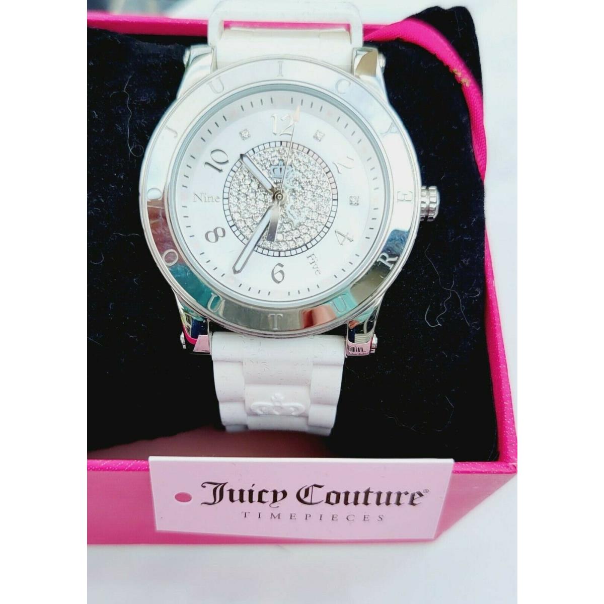 Juicy Couture Watch Silver Tone White Face Band 1900772