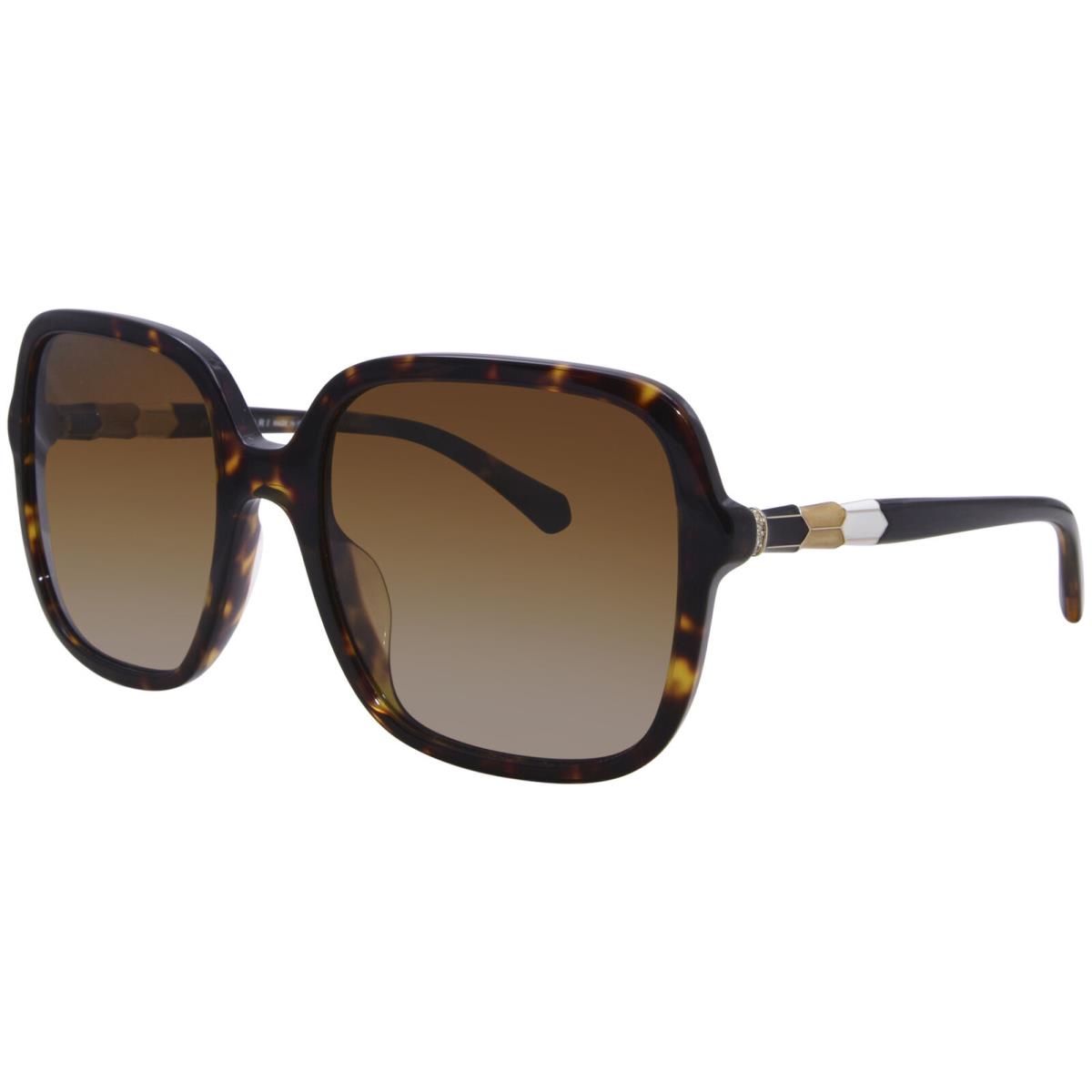 Bvlgari BV8228BF 504/T5 Sunglasses Women`s Tortoise/brown Square Shape 57mm