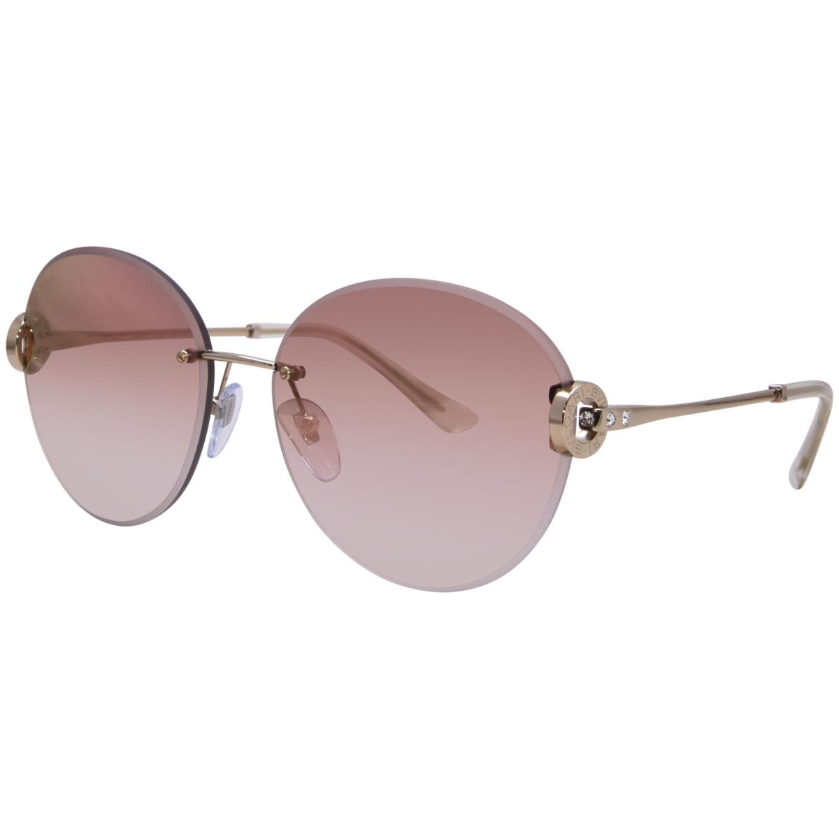 Bvlgari BV6091B 20146F Sunglasses Women`s Pink/gold/pink Gradient Mirror 61mm