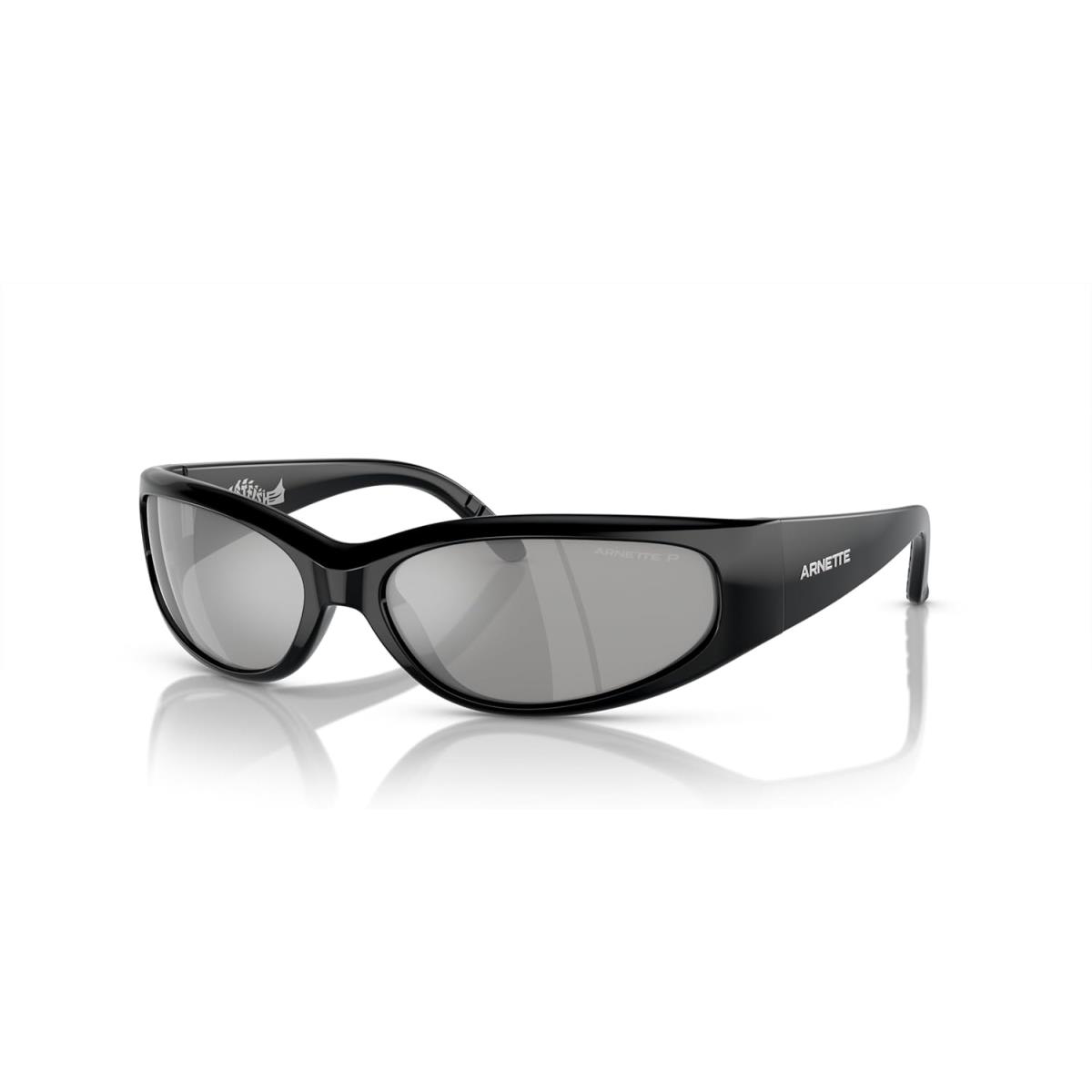 Arnette Men`s an 4302 Rectangular Sunglasses Catfish Recycled Black Grey Mi