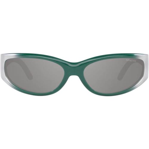 Arnette Men`s an 4302 Rectangular Sunglasses Green Gradient Metal Silver/Light Grey Mirrored Si