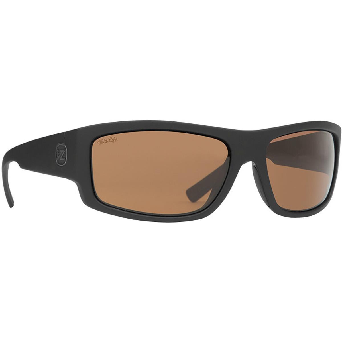 Vonzipper Men`s Semi Polar One Size Black Soft Satin/wild Bronze Sunglasses