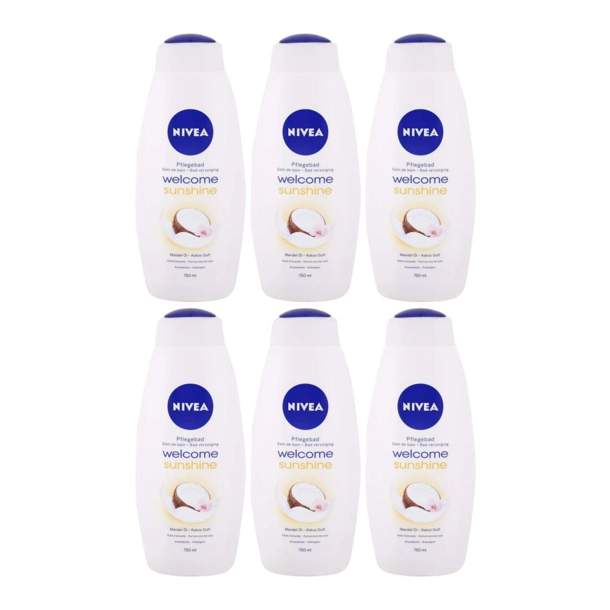 Nivea Welcome Sunshine Body Wash Body Cream 750ml Pack of 6