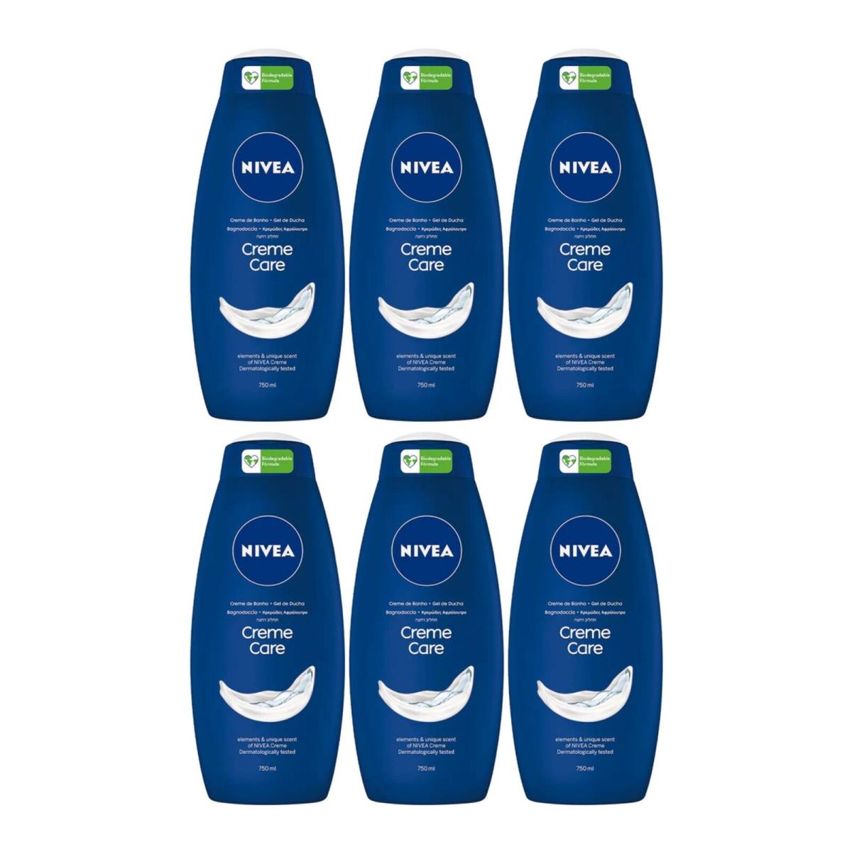 Nivea Creme Care with Elements Unique Scent Body Wash 750ml Pack of 6