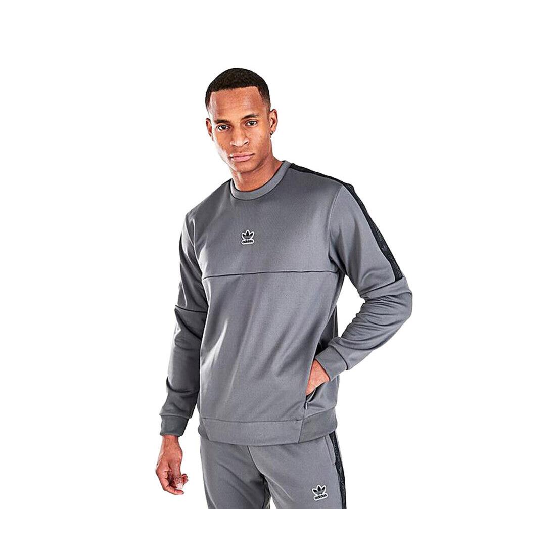 Adidas Originals On Edge Crewneck Mens Active Sweatshirts - Grey/Grey, Main: Grey