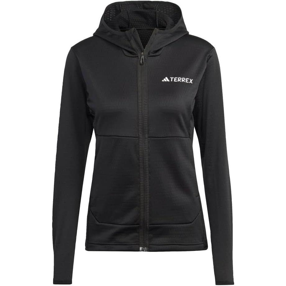 Adidas Women`s Terrex Xperior Light Fleece Hooded Jacket Black