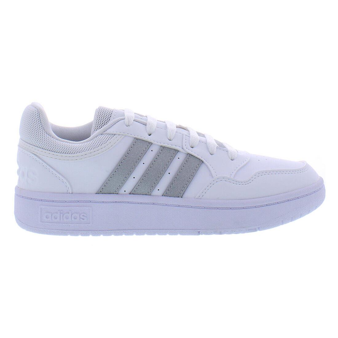 Adidas Hoops 3.0 Womens Shoes - White/Silver