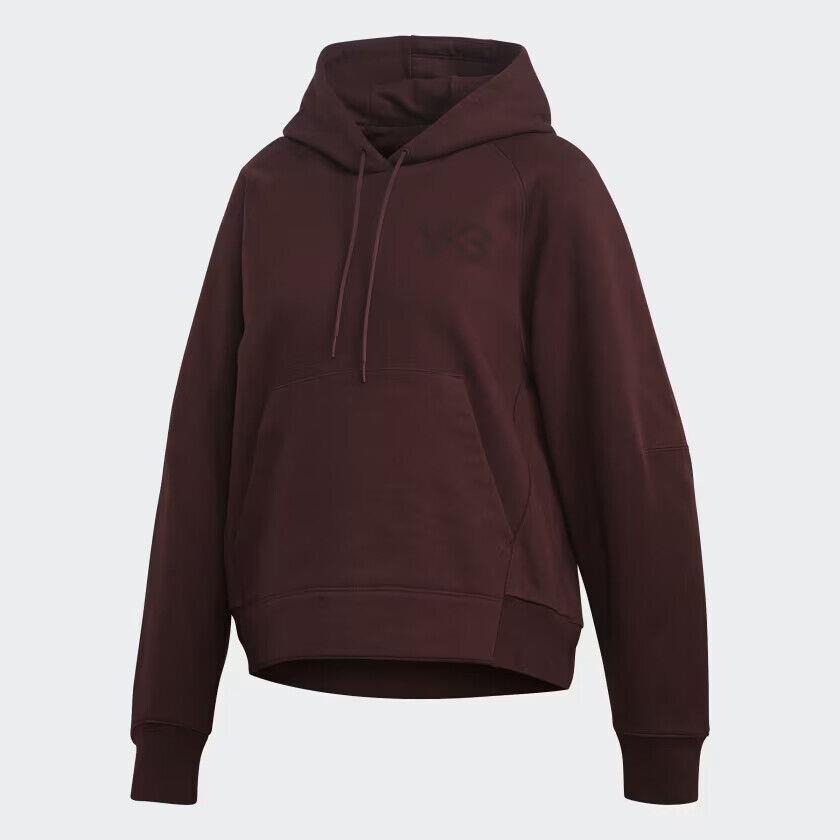 Adidas Y-3 CL GK4420 Pullover Hoodie Women`s Night Red Cotton Logo APP378