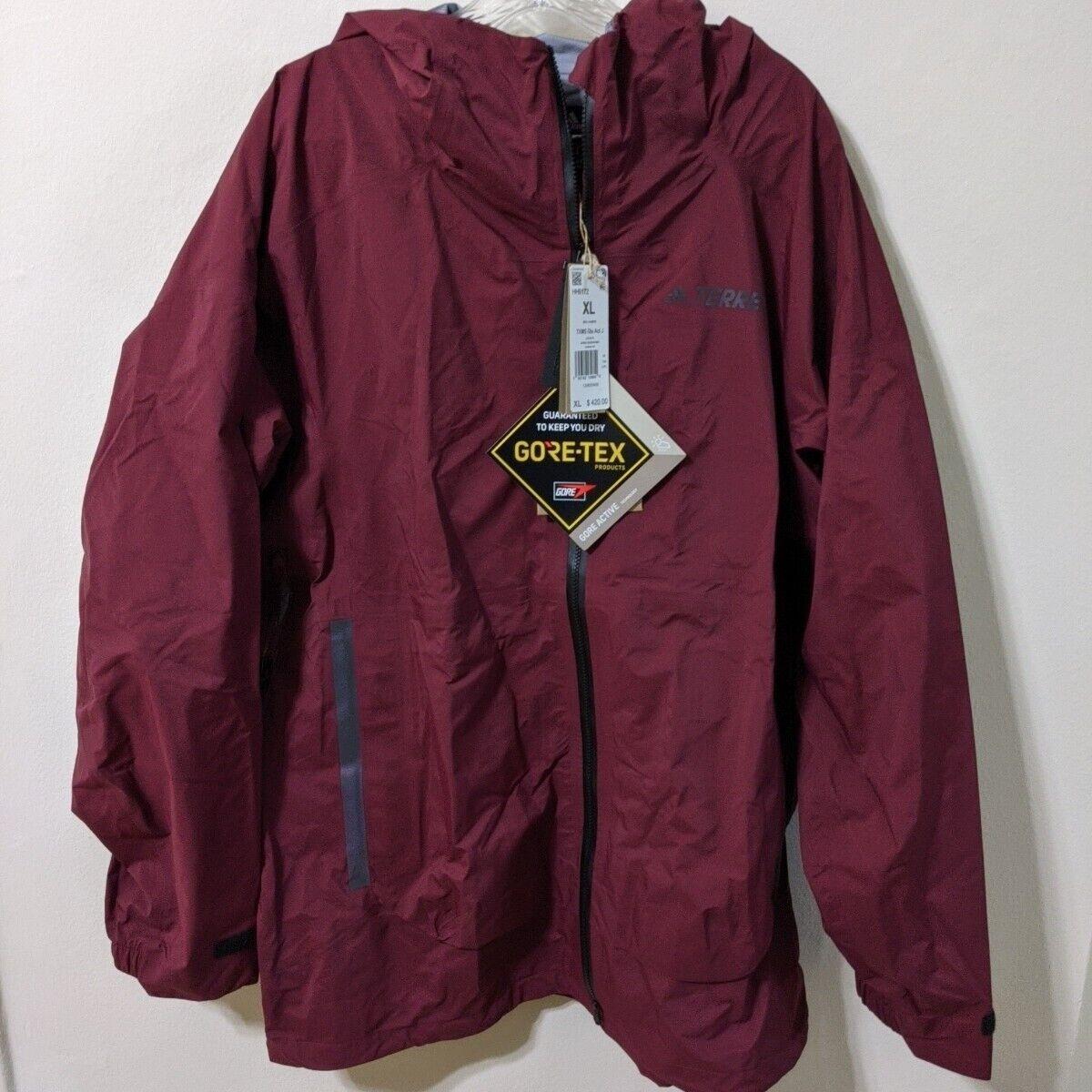 Adidas Terrex Gtx Gore-tex Jacket / Burgundy / HH9172/ Size Size XL