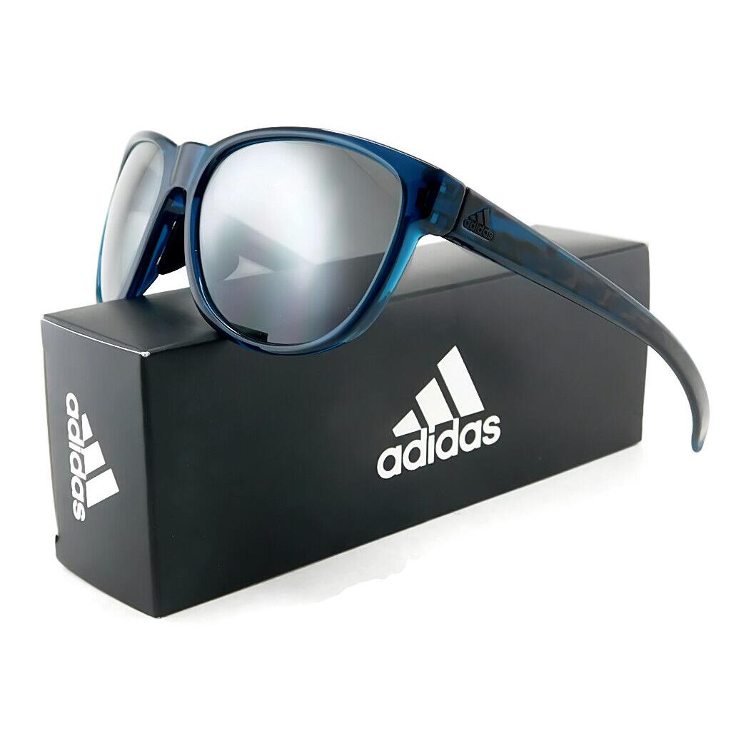 Adidas Wildcharge Sunglasses Shiny Blue / Silver Mirror Lens