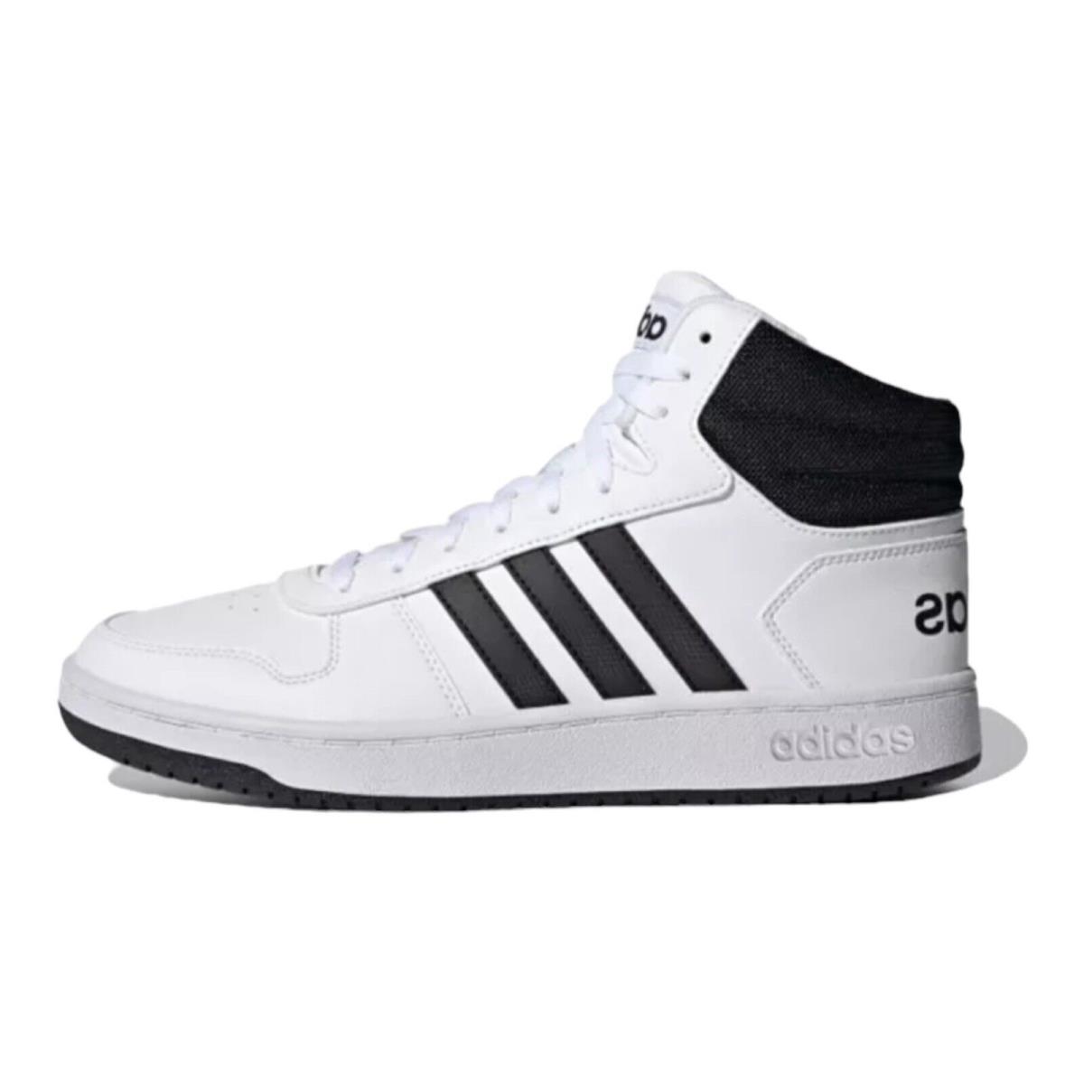 Adidas Hoops Basketball Shoes White FY8617 Leather High Top Men`s Size 10.5