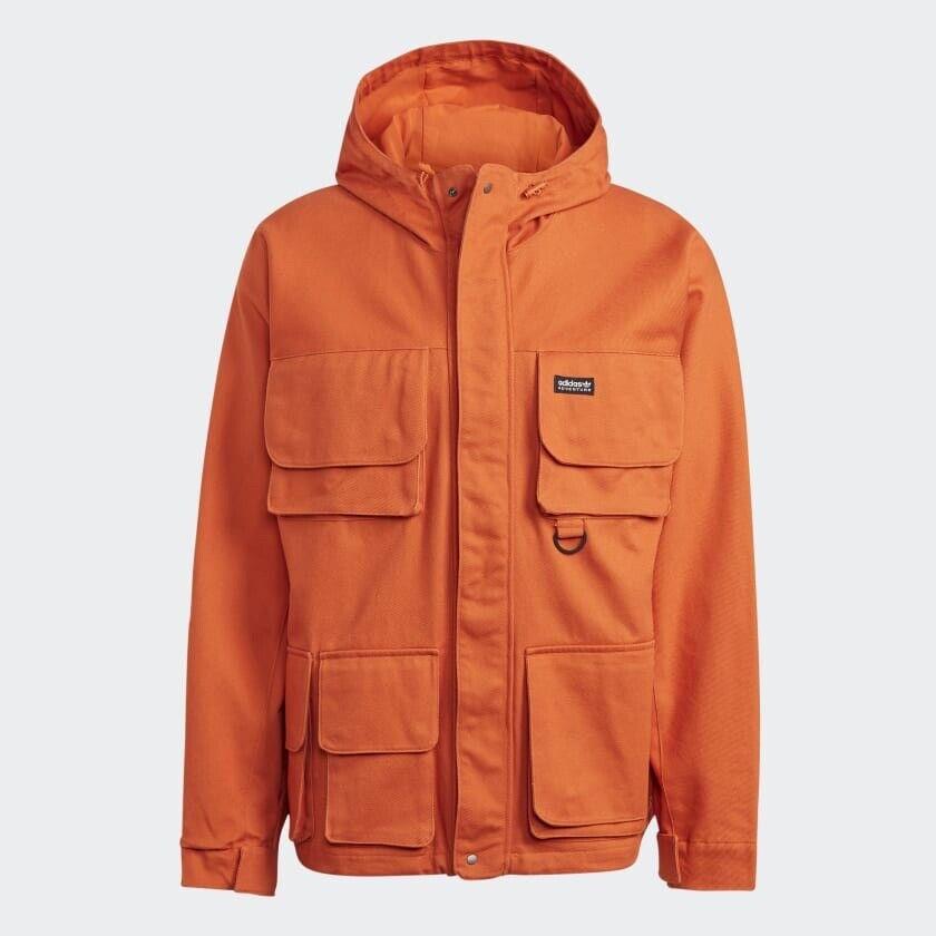 Adidas Men Adventure Multipocket Craft Orange Sz Large Jacket HR4276