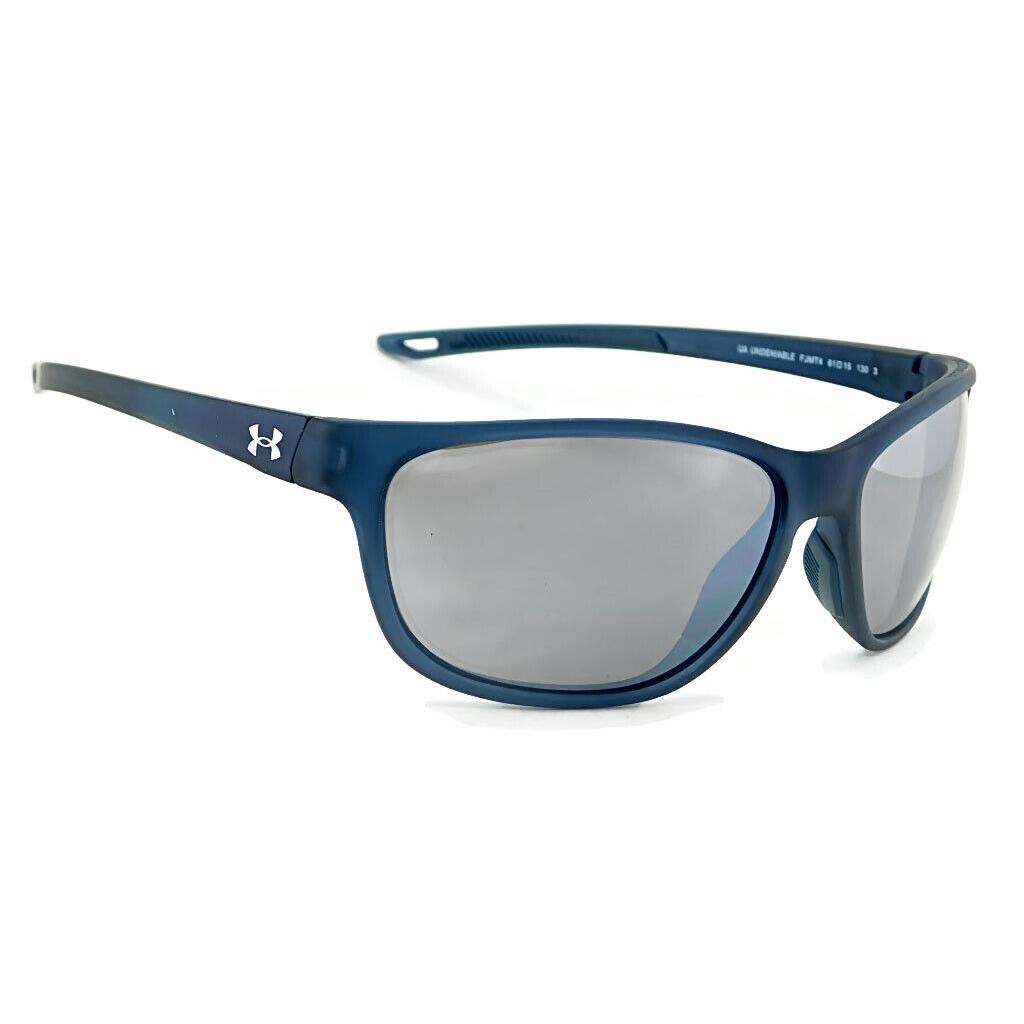 Under Armour Undeniable Sunglasses Trans Matte Blue / Silver Mirror Lens