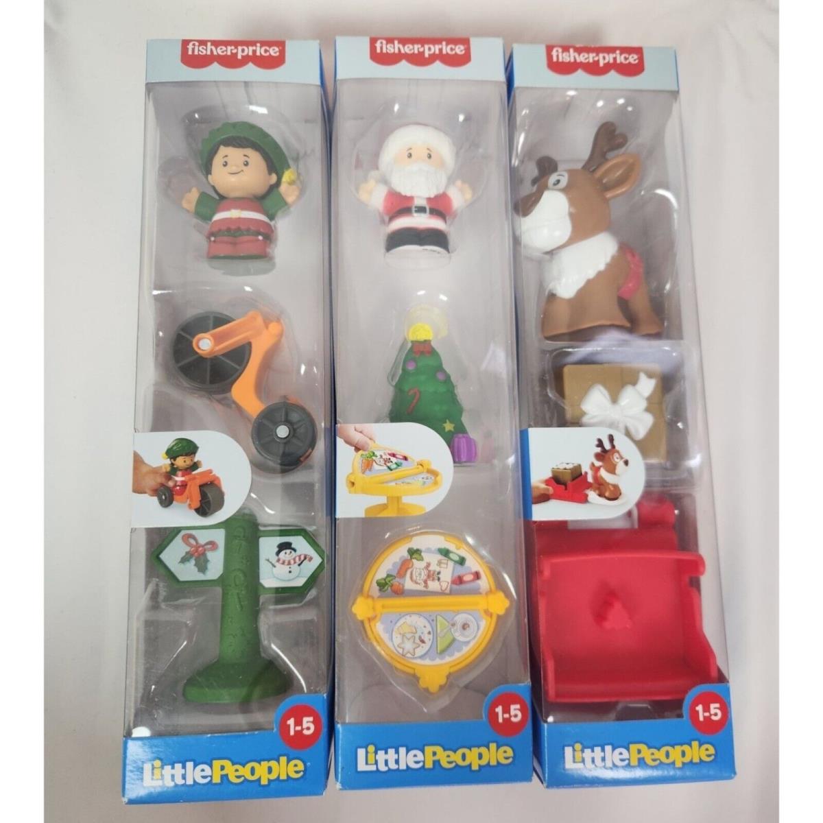 Fisher Price Little People Set Of 3 Christmas Settings