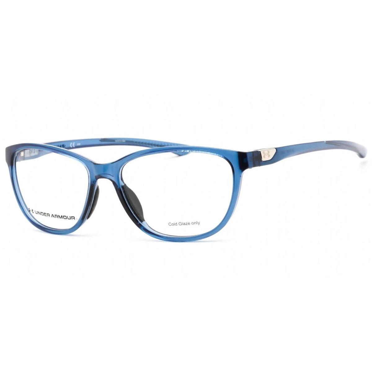 Under Armour Men`s Blue Crystal Oval Eyeglasses w/ Rubber Nosepad UA5038 0OXZ 15