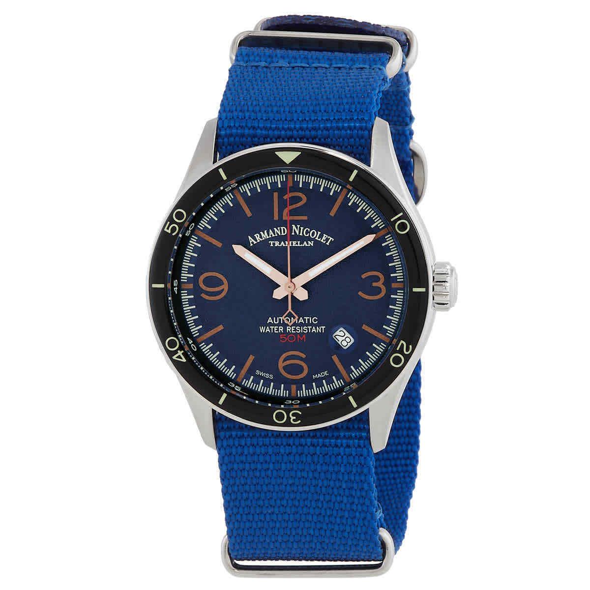 Armand Nicolet M2H Automatic Blue Dial Men`s Watch A740HNA-BS-BN22481AAUU