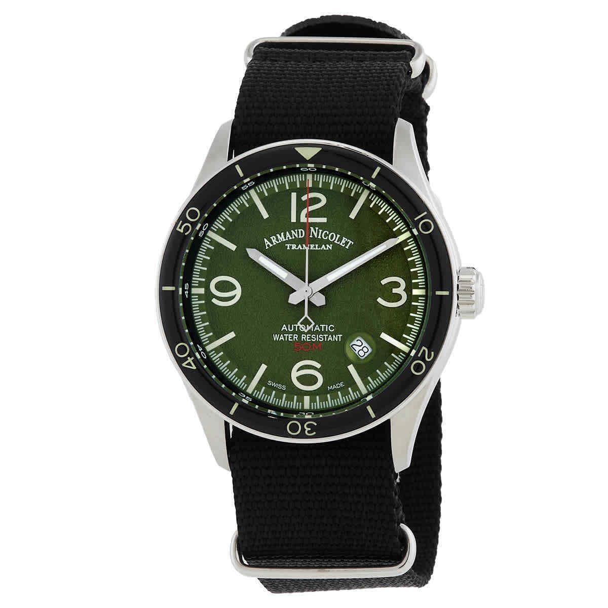 Armand Nicolet M2H Automatic Green Dial Men`s Watch A740HNA-VR-BN22481AANN