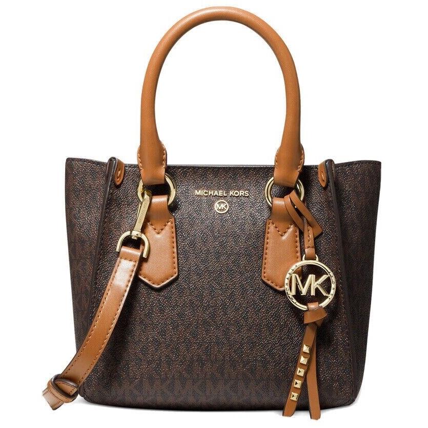 Michael Kors Kris Small Logo Satchel Crossbody Brown/acorn