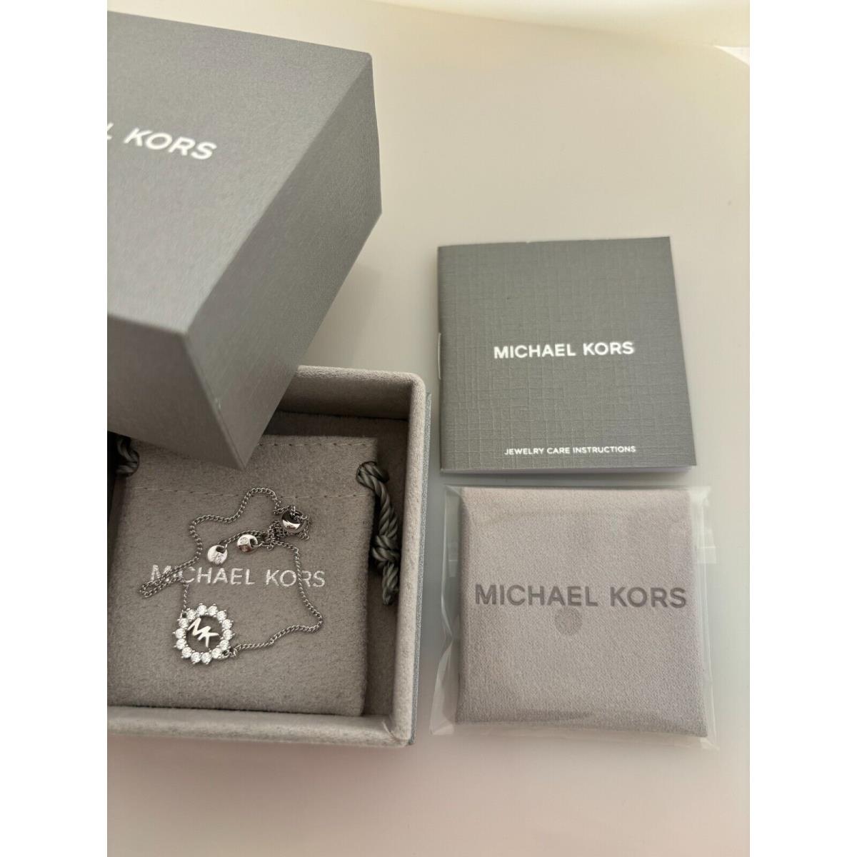 Michael Kors Precious Metal-plated Sterling Silver Logo Slider Bracelet