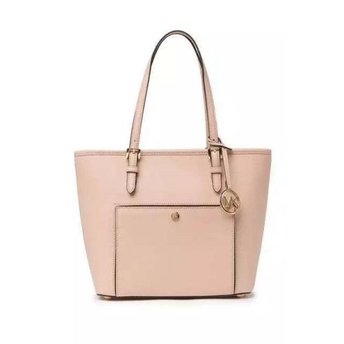 Michael Kors Jet Set Snap Pocket Leather Tote