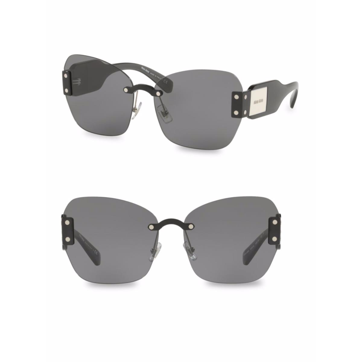 Miu Miu Sorbet Smu 08S 1AB-9K1 Butterfly Sunglasses Gray/dark Gray Lenses