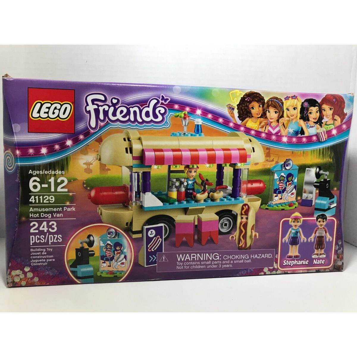 Lego Friends 41129: Amusement Park Hot Dog Van--243 Pieces--new /