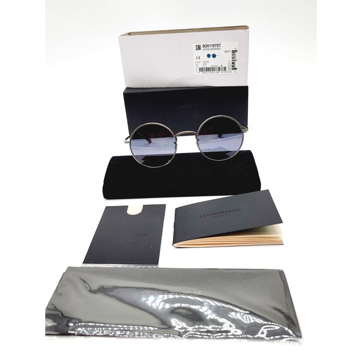 Oliver Peoples The Row After Midnight Titanium Sunglasses 49 22-145 3N W/case