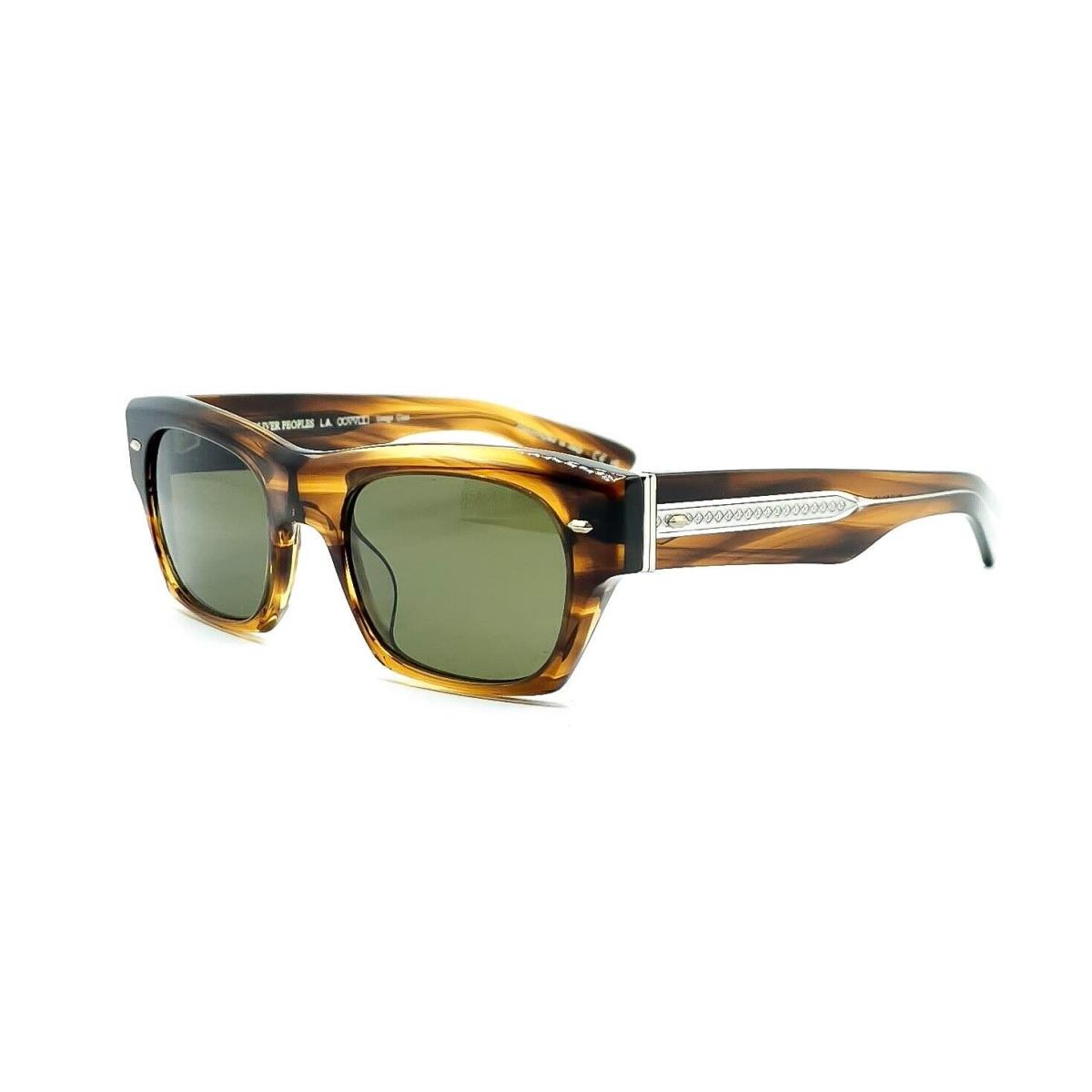 Oliver Peoples OV5514SU Kasdan Sunglasses Tuscany Tortoise/green Glass Lenses 51