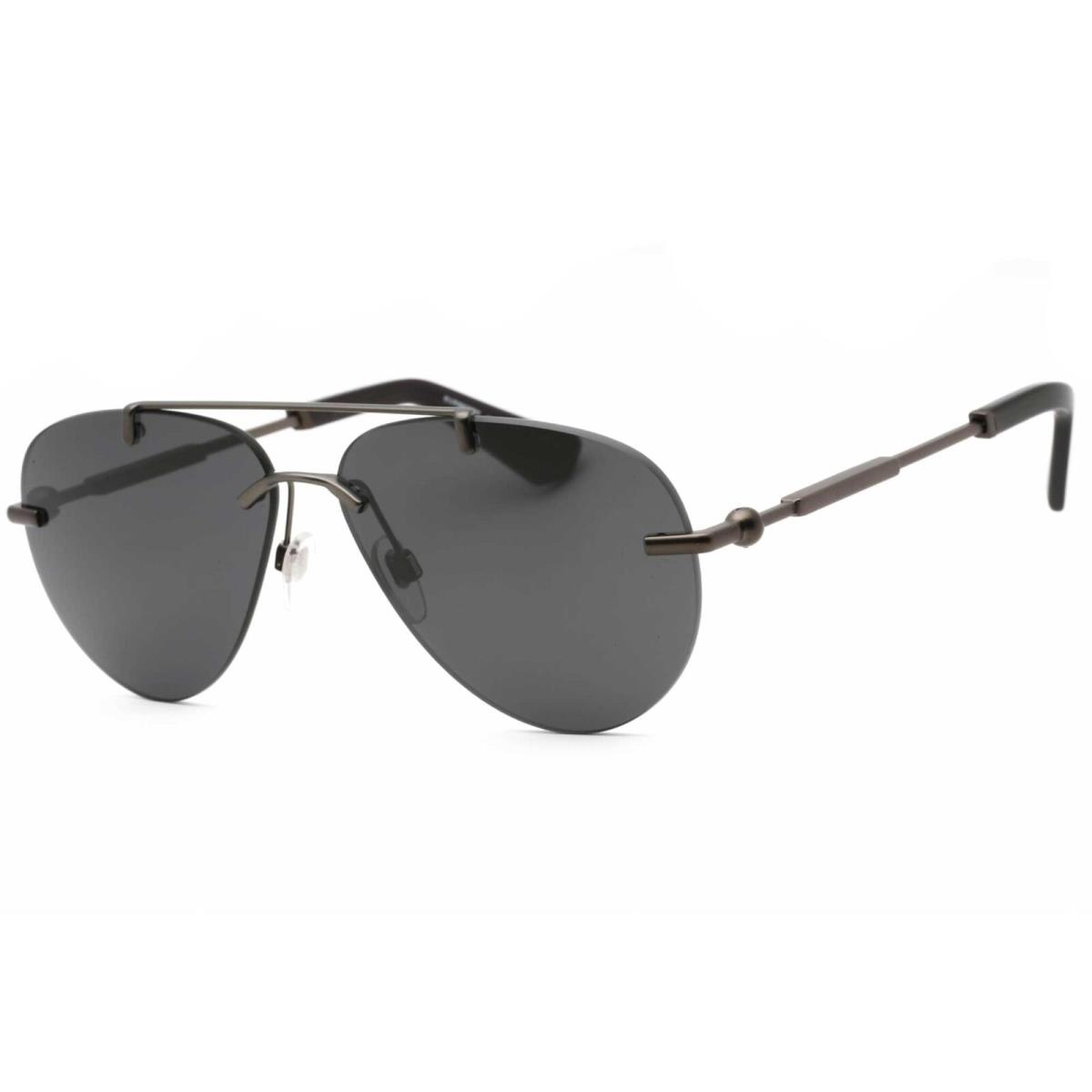 Burberry Men`s Sunglasses Dark Grey Metal Aviator Rimless Frame 0BE3151 131687