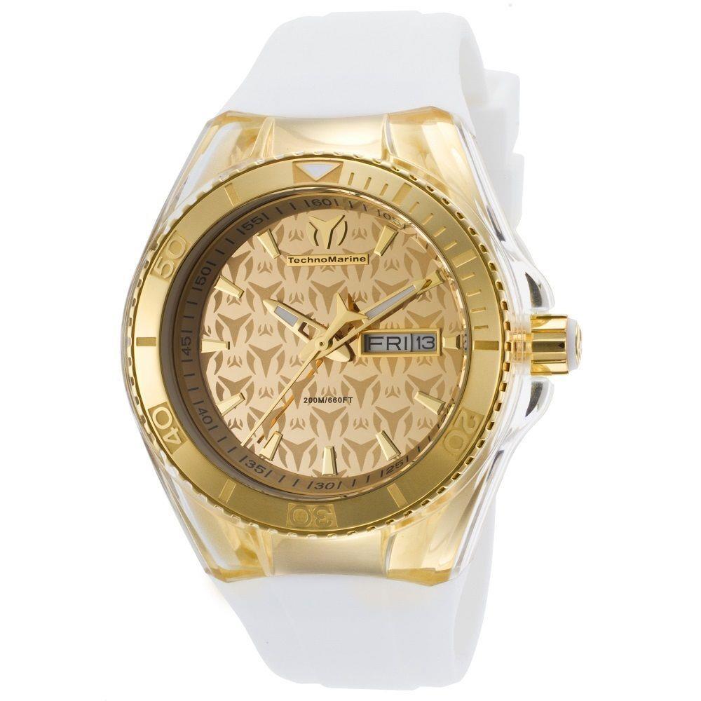 Lady`s Technomarine Monogram TM 115061 Yellow Gold + Extra Band and Cover